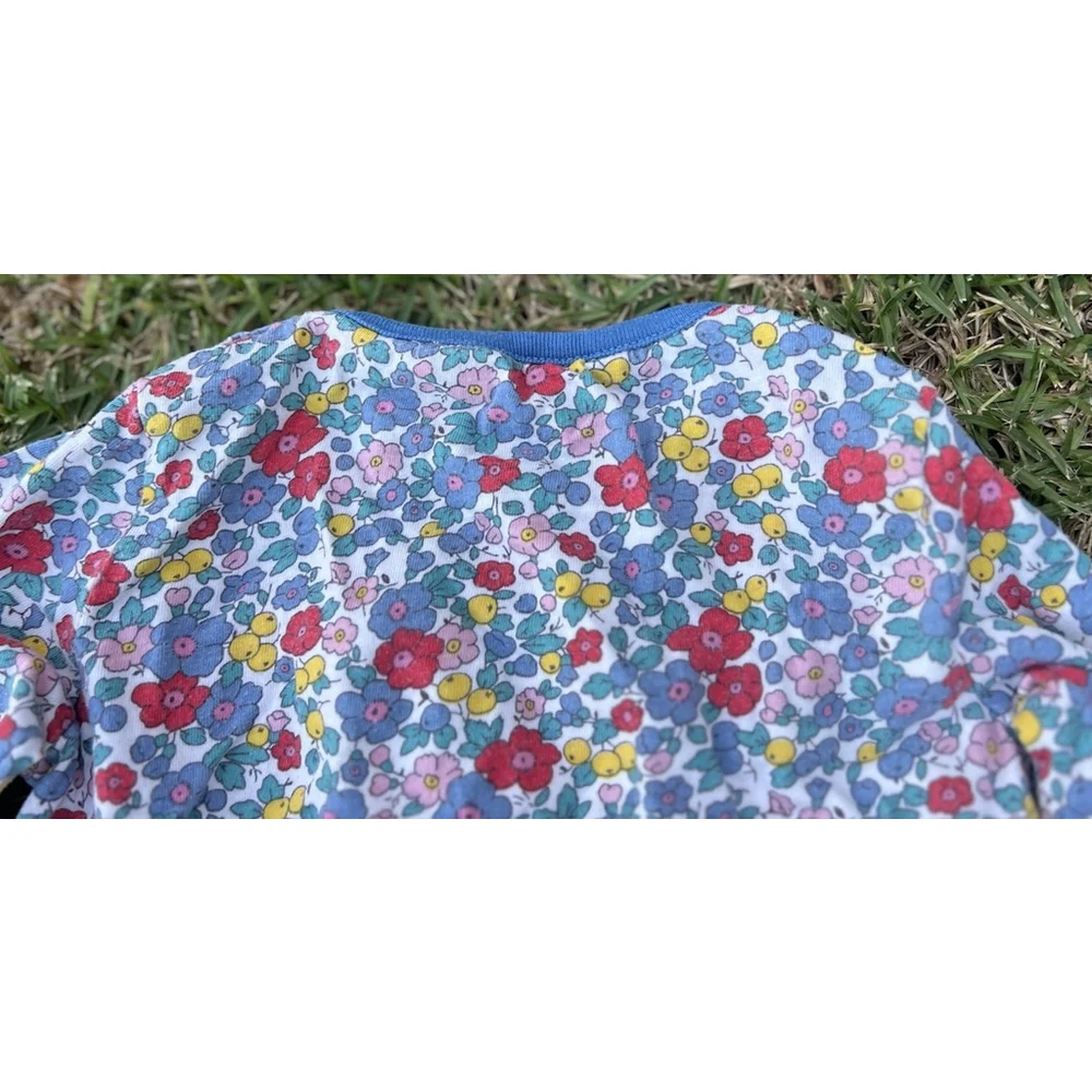 Baby Boden Girls Long Sleeve Floral Heart Patch Top 2-3Y 98cm Multicolor